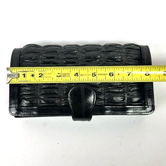 Vintage Real Eel Skin Black Clutch Wallet Korea - Picture 12 of 13